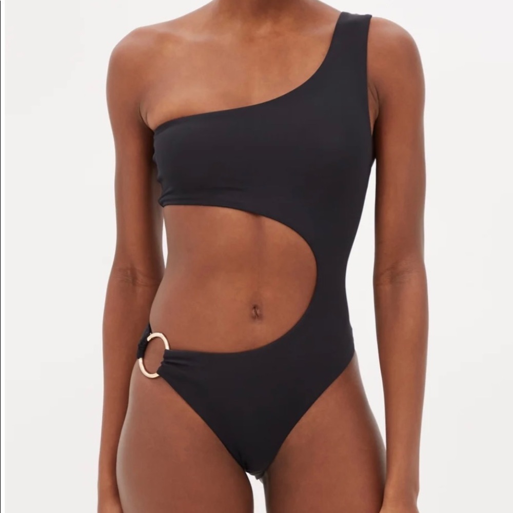 NWT Louisa Ballou black half moon one piece sz XS